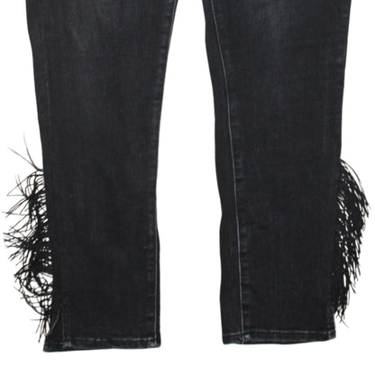 Levi's Women's Black High Rise Skinny Fringe Hem Jeans Size 31