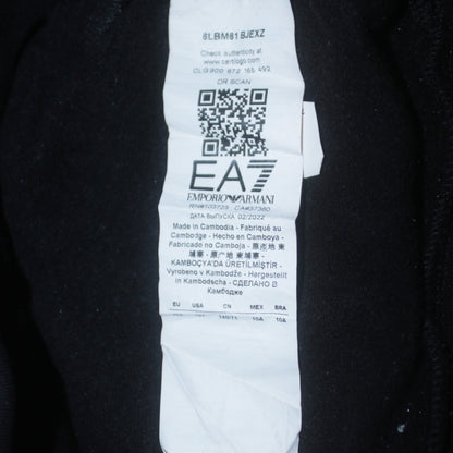 Emporio Armani EA7 Boys Black 10 Years 1/2 Zip Hoodie Sweatshirt