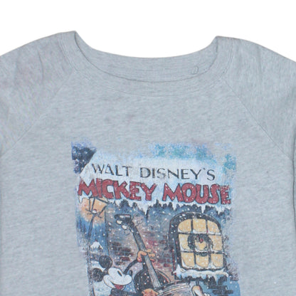 Marks and Spencer Disney Women's Grey Mickey Mouse Sweatshirt Size 14