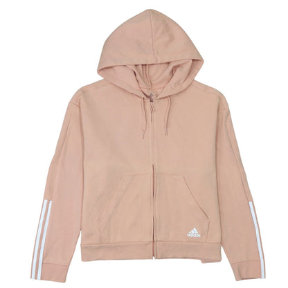 Adidas Women’s Pink Full Zip Hoodie XL - Hooded Sweatshirt Casual