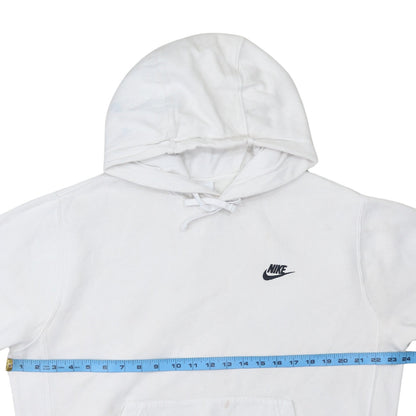 Nike Men’s White Pullover Hoodie M Sports Fleece Sweatshirt