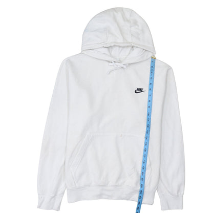 Nike Men’s White Pullover Hoodie M Sports Fleece Sweatshirt
