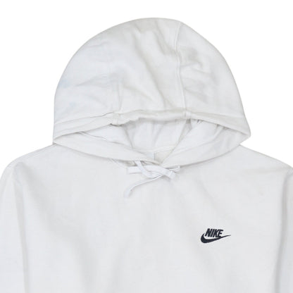 Nike Men’s White Pullover Hoodie M Sports Fleece Sweatshirt