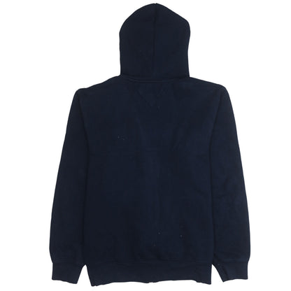 Tommy Hilfiger Men's Blue Full Zip Hoodie M Logo Embroidered Classic