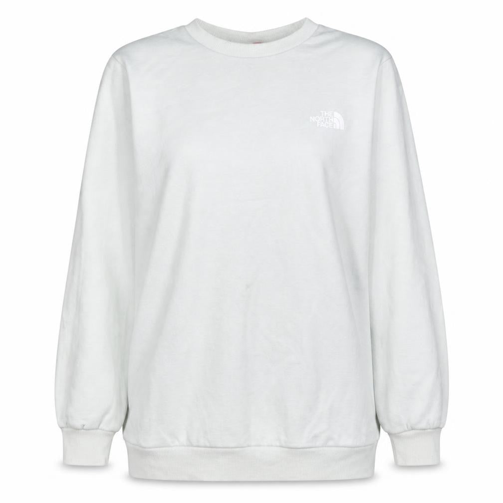 The North Face Womens White Sweatshirt 1X Crew Neck Logo Pullover