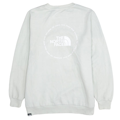 The North Face Womens White Sweatshirt 1X Crew Neck Logo Pullover
