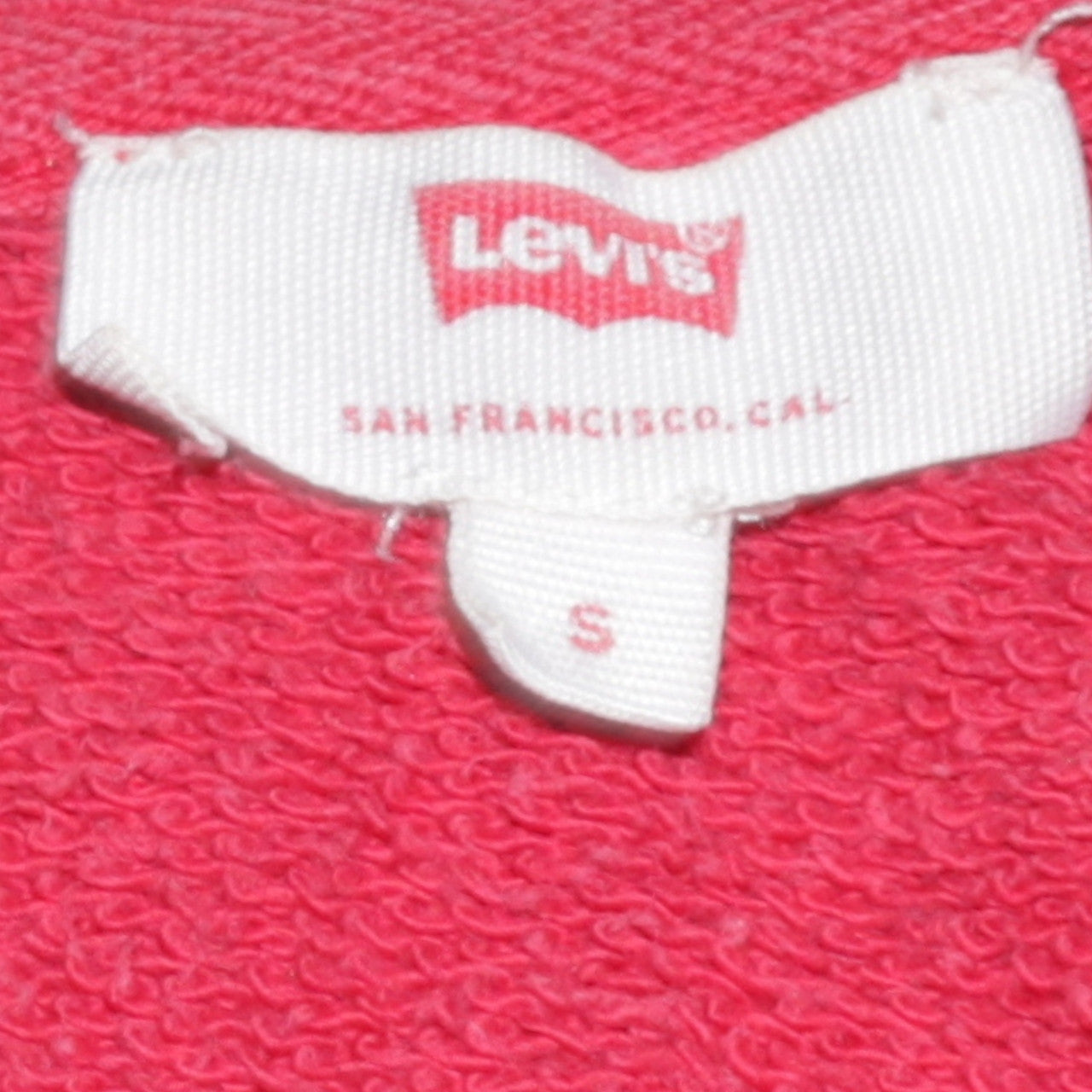 Levi's Men's Red Crew Neck Logo Sweatshirt Size S Regular Fit