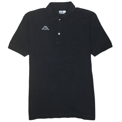 Kappa Men's Black 2XL Polo Shirt Short Sleeve Collared Cotton Top