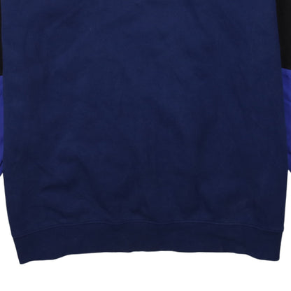 Adidas Men's Blue Black XL Pullover Sweatshirt Crew Neck Fleece