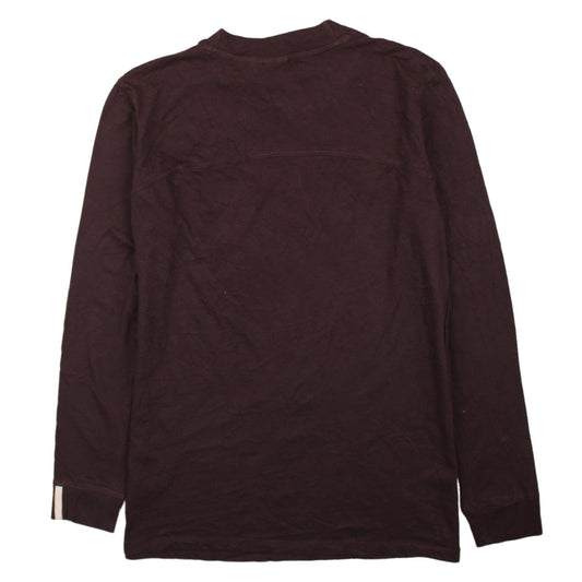 Adidas Brown Long Sleeve Womens Size 10 Cotton Crew Neck Active Top