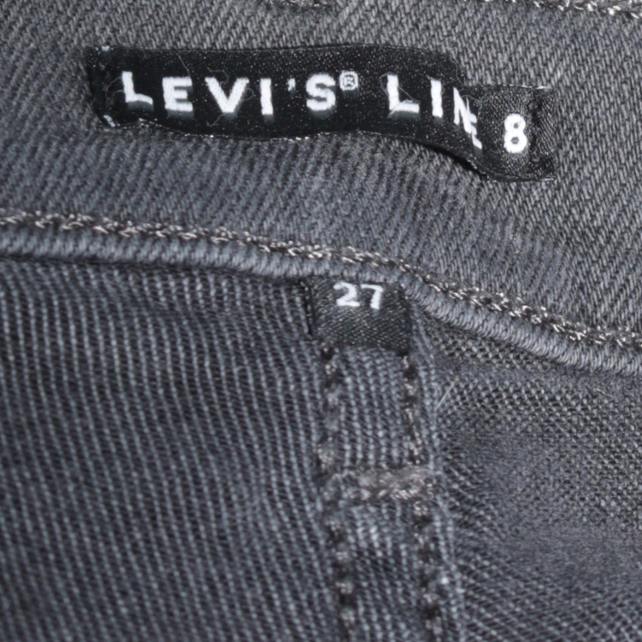 Levi's Line 8 Womens Grey Skinny Jeans Size 27 Slim Fit Denim