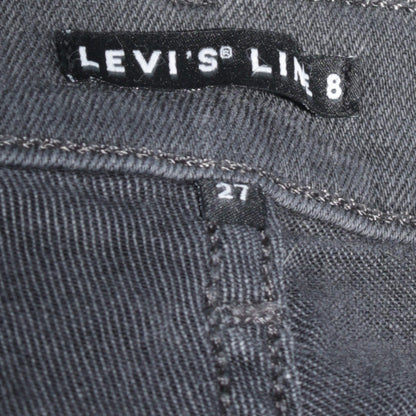 Levi's Line 8 Womens Grey Skinny Jeans Size 27 Slim Fit Denim