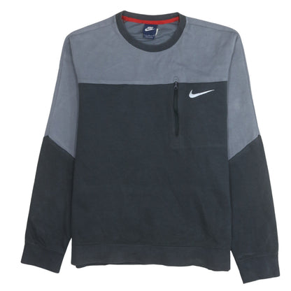 Nike Men's Grey Pullover Crew Neck Sweatshirt Size L Sports Style