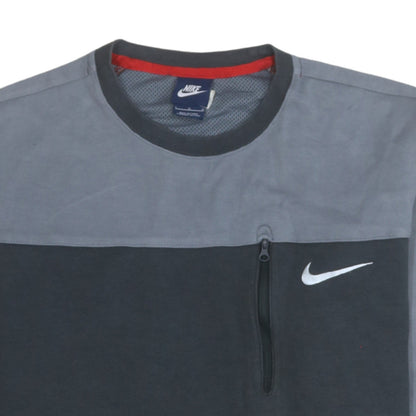 Nike Men's Grey Pullover Crew Neck Sweatshirt Size L Sports Style