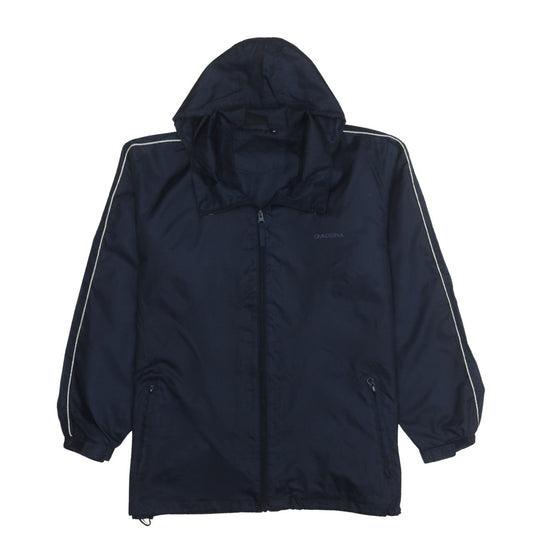 Diadora Men's Blue Hooded Windbreaker Jacket Size M