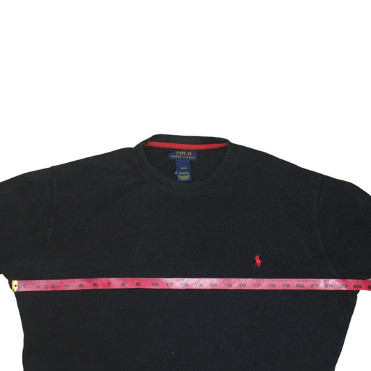 Polo Ralph Lauren Men's Black Long Sleeve Cotton Crew Neck T-Shirt L