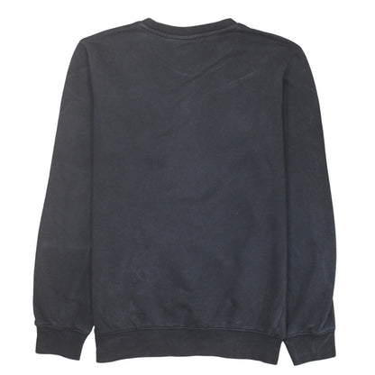 Champion Men's Black Crew Neck Logo Sweatshirt Medium