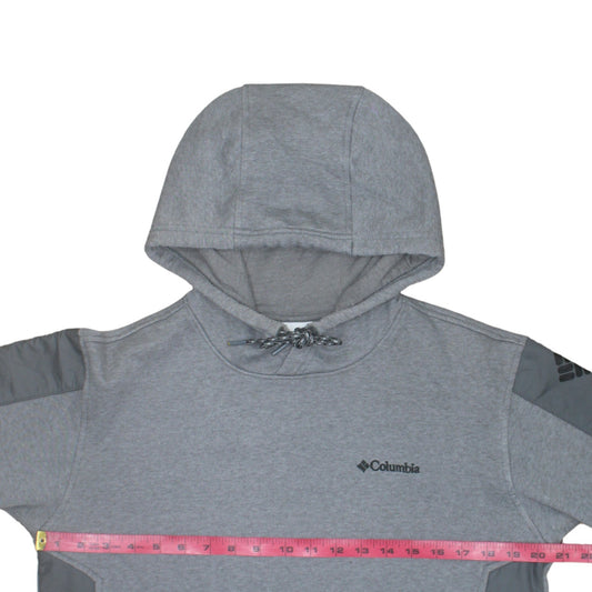 Columbia Men's Grey Pullover Hoodie Size S Fleece Logo Outdoor