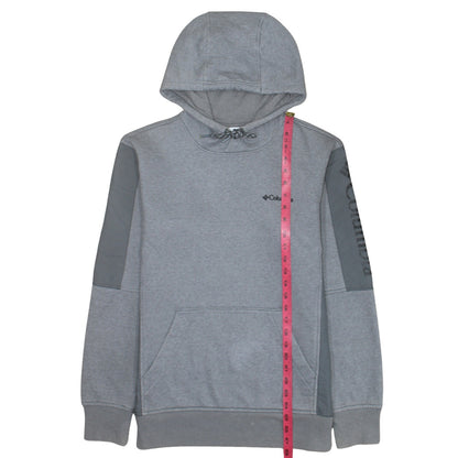 Columbia Men's Grey Pullover Hoodie Size S Fleece Logo Outdoor