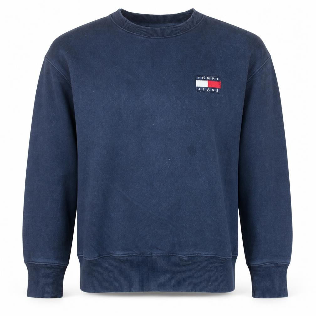 Tommy Jeans Men’s Blue XS Pullover Sweatshirt with Logo