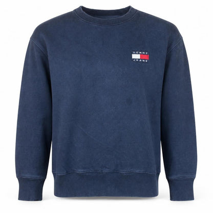 Tommy Jeans Men’s Blue XS Pullover Sweatshirt with Logo