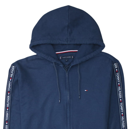 Tommy Hilfiger Men's Blue XL Full Zip Hoodie Classic Logo