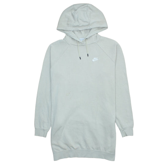 Nike Womens Beige Hooded Pullover Sweatshirt Dress Size M