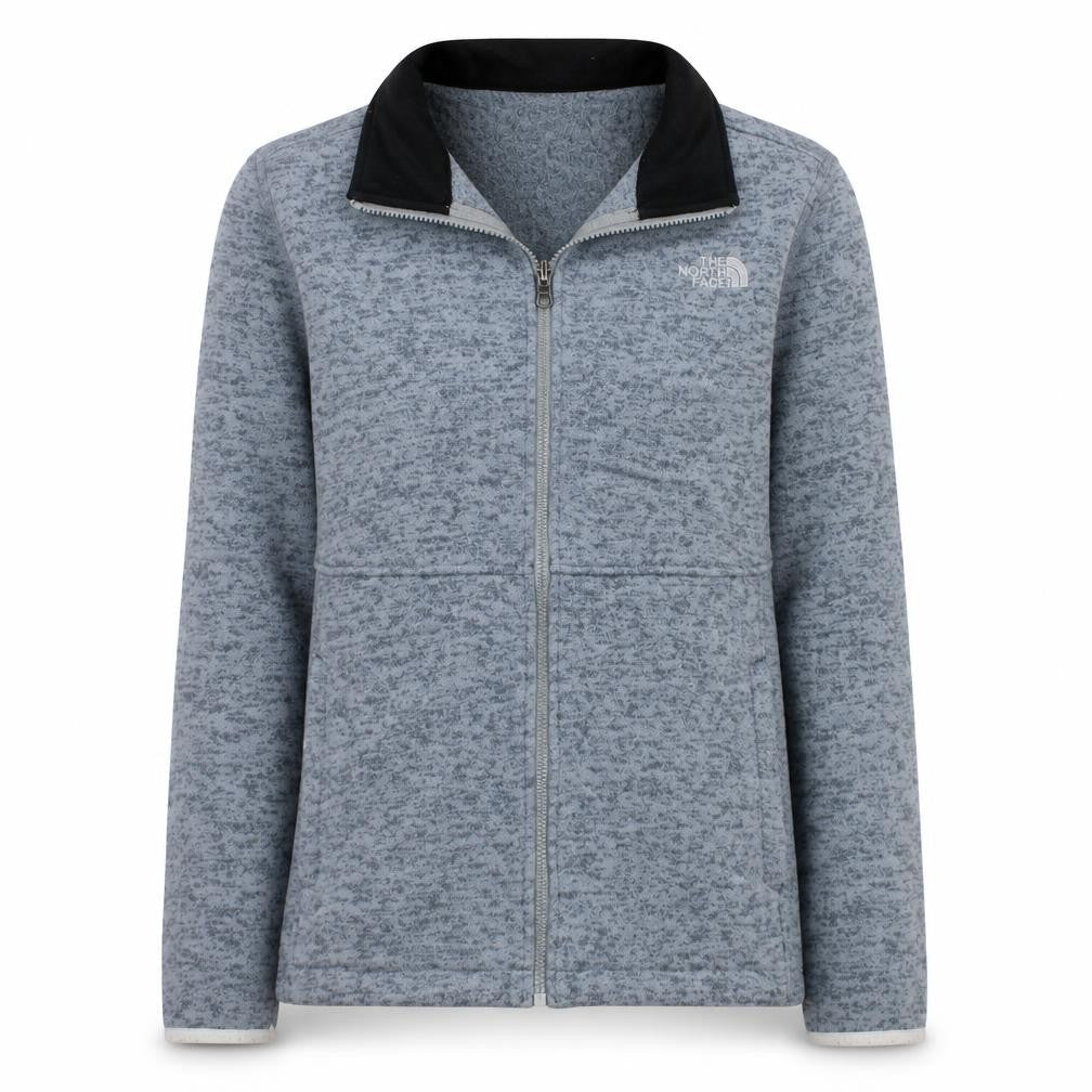 The North Face Women's Grey Fleece Full Zip Jacket Size L