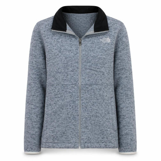 The North Face Women's Grey Fleece Full Zip Jacket Size L