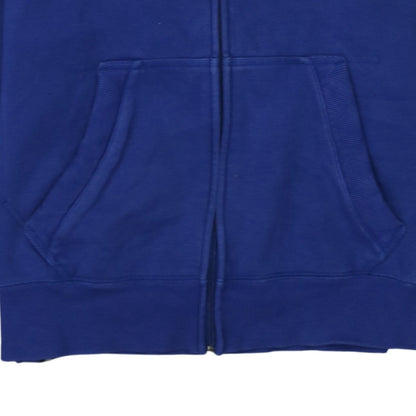 Puma Men Blue Full Zip Hoodie Size M Logo Fleece Sweatshirt