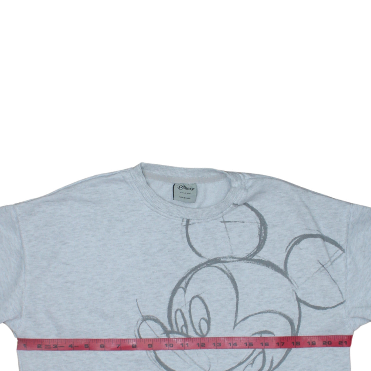 Disney Teens Grey Mickey Mouse Graphic Pullover Sweatshirt Size 10/12