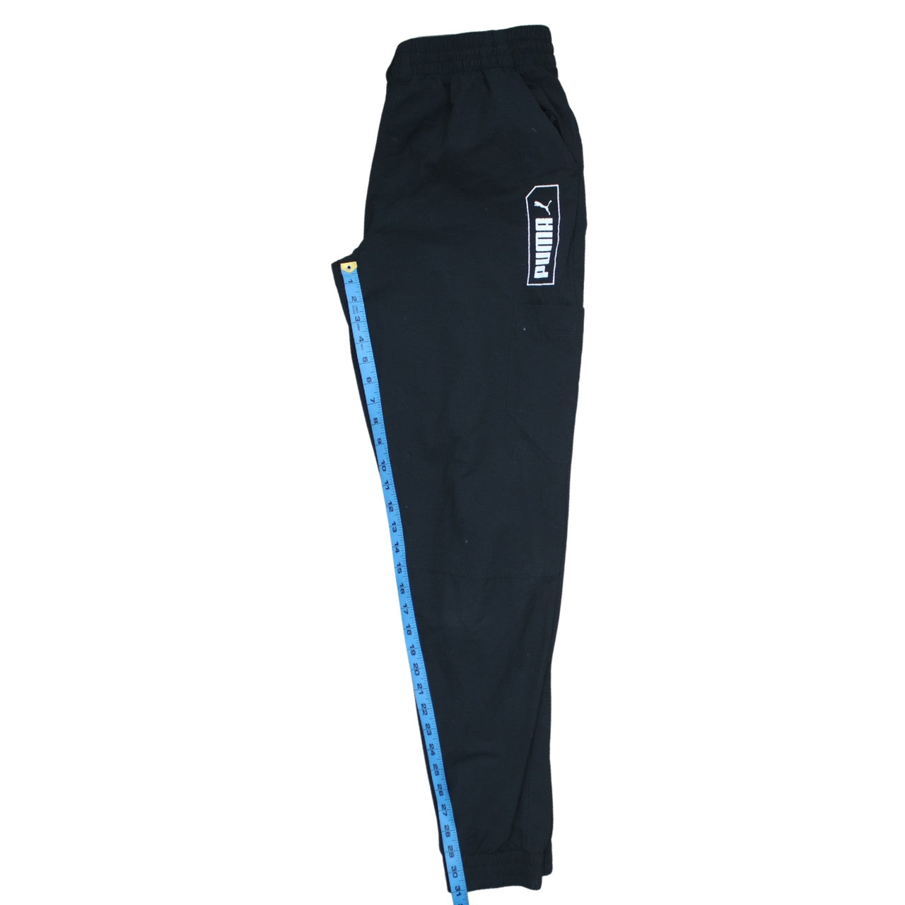 Puma Men's Black Jogger Trousers Size M Elastic Waist Logo Track Pants