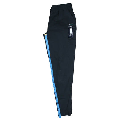 Puma Men's Black Jogger Trousers Size M Elastic Waist Logo Track Pants