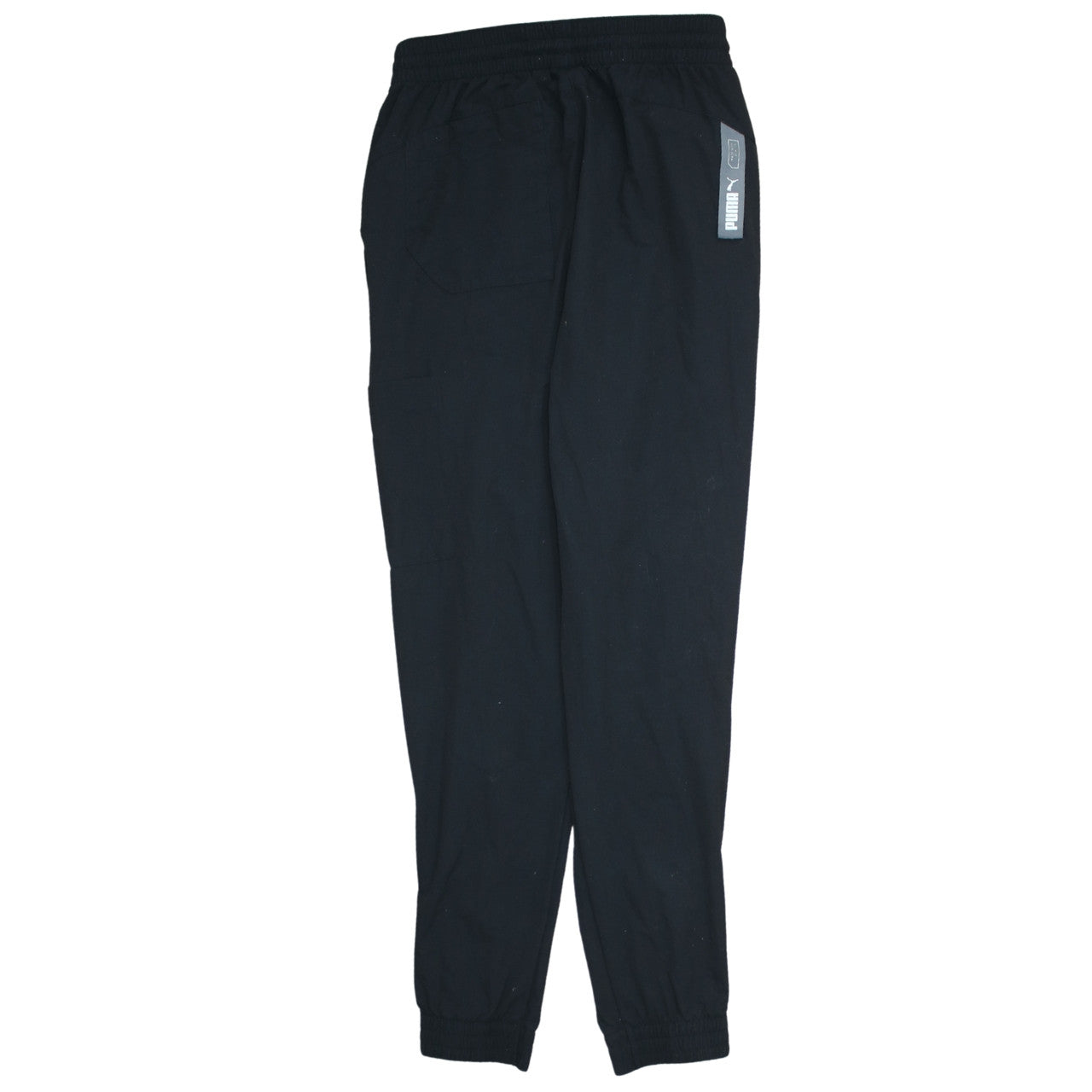 Puma Men's Black Jogger Trousers Size M Elastic Waist Logo Track Pants