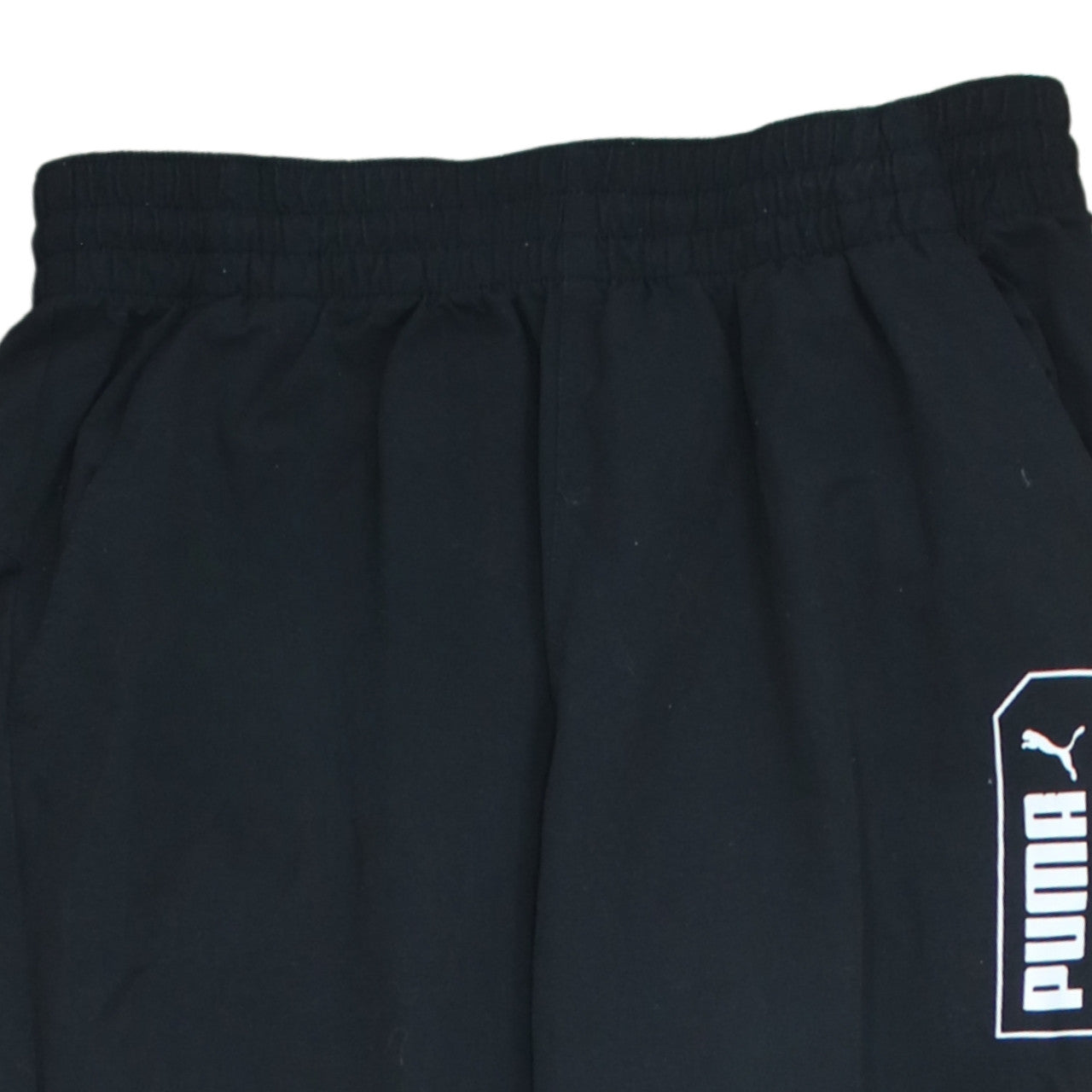 Puma Men's Black Jogger Trousers Size M Elastic Waist Logo Track Pants
