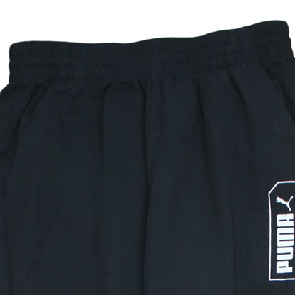 Puma Men's Black Jogger Trousers Size M Elastic Waist Logo Track Pants