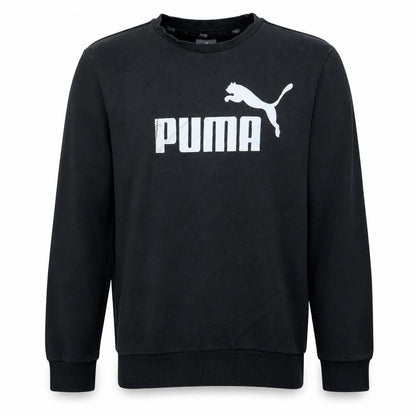 Puma Men's Black Crew Neck Logo Pullover Sweatshirt Size M