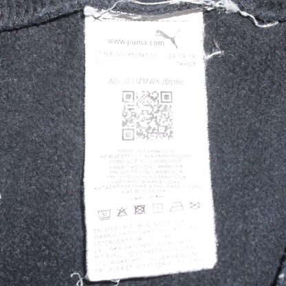 Puma Men's Black Crew Neck Logo Pullover Sweatshirt Size M
