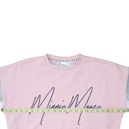 Disney Women Pink Minnie Mouse Pullover Sweatshirt XS