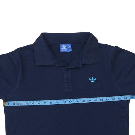 Adidas Men’s Blue Cotton Short Sleeve Polo Shirt Size L