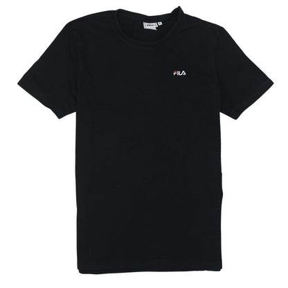 Fila Men's Black Cotton Crew Neck Short Sleeve T-Shirt Size S