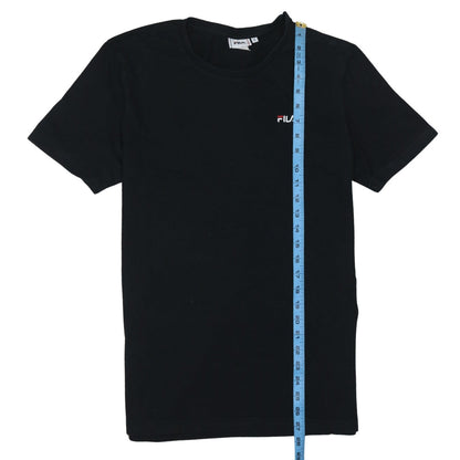 Fila Men's Black Cotton Crew Neck Short Sleeve T-Shirt Size S