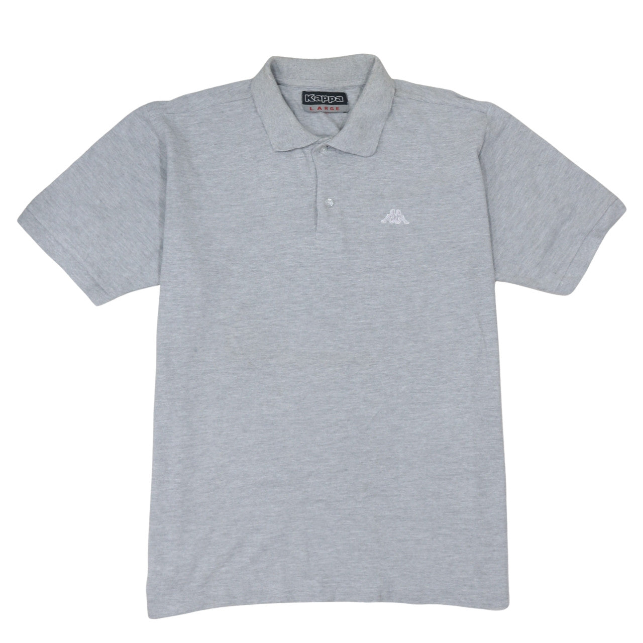 Kappa Men's Grey Cotton Short Sleeve Polo Shirt Size L