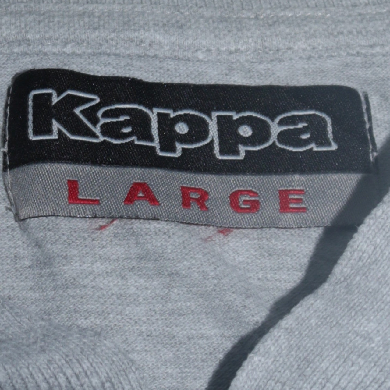 Kappa Men's Grey Cotton Short Sleeve Polo Shirt Size L