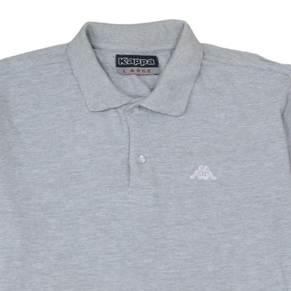 Kappa Men's Grey Cotton Short Sleeve Polo Shirt Size L