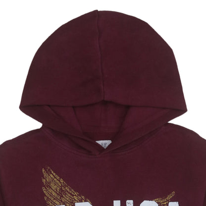GAP Kids Boys Burgundy Pullover Hoodie XL Graphic Eagle Print 13 Years