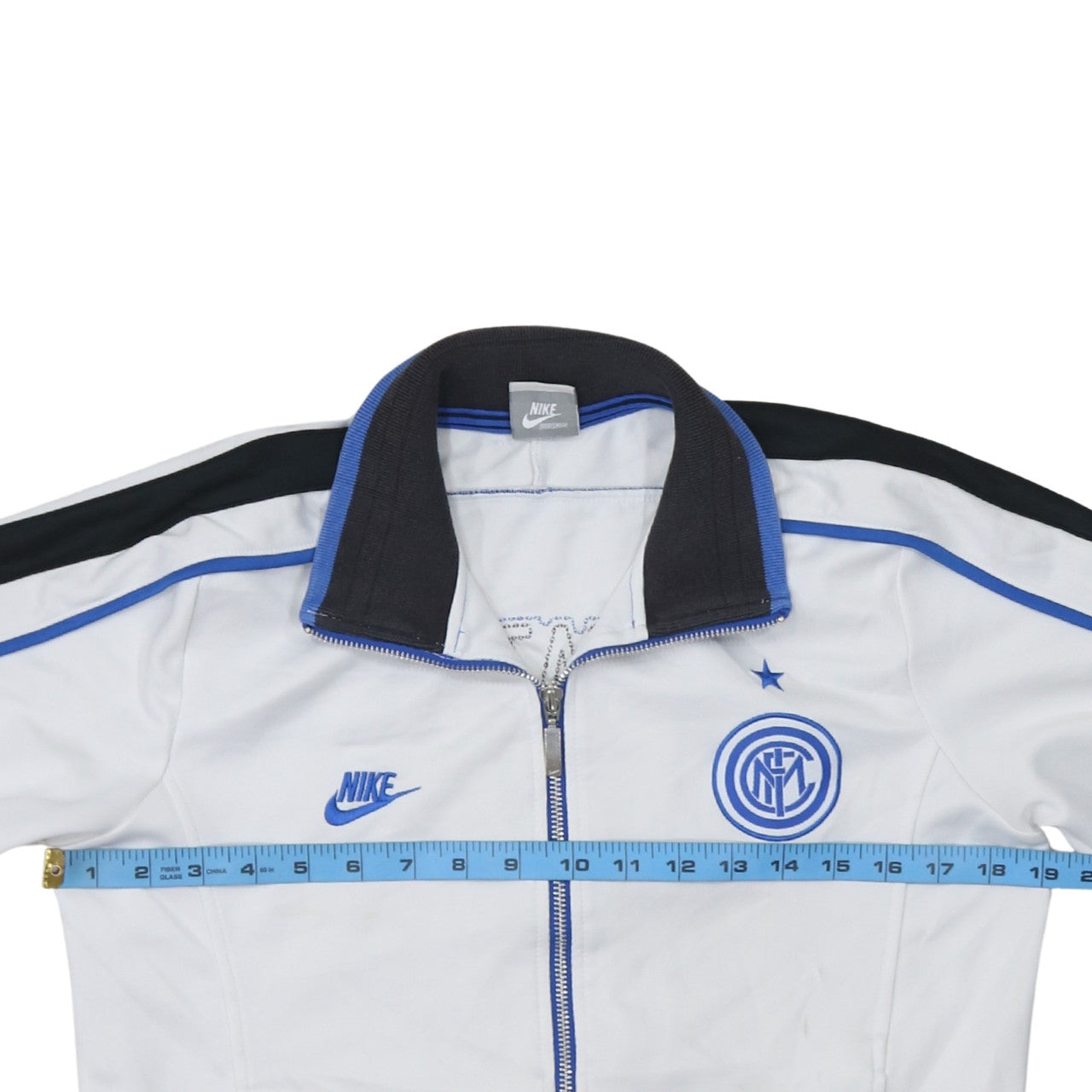 Nike Men’s White Full Zip Inter Milan Sweatshirt Size S