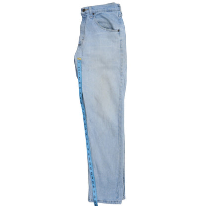Wrangler Men's Blue 29x30 Light Wash Straight Fit Denim Jeans