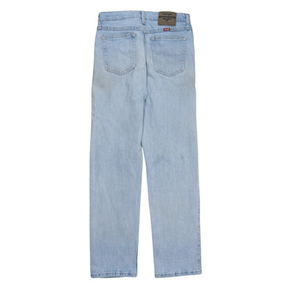 Wrangler Men's Blue 29x30 Light Wash Straight Fit Denim Jeans