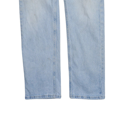 Wrangler Men's Blue 29x30 Light Wash Straight Fit Denim Jeans